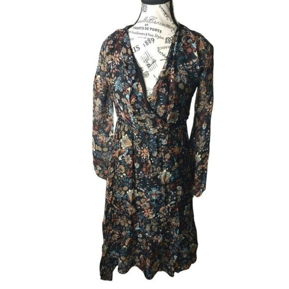 Elena Baldi Womens XS Black Multicolor Dress Fairy Grunge Artsy‎ Unique Elegant